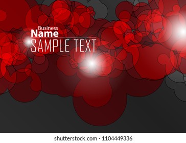 Red abstract template for card or banner. Metal Background with waves and reflections. Business background, silver, illustration. Illustration of abstract background with a metallic element