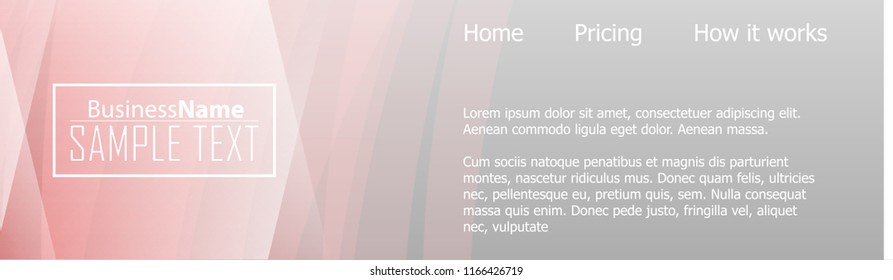 Red abstract template for card or banner. Metal Background with waves and reflections. Business background, silver, illustration. Illustration of abstract background with a metallic element