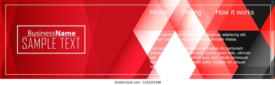 Red abstract template for card or banner. Metal Background with waves and reflections. Business background, silver, illustration. Illustration of abstract background with a metallic element