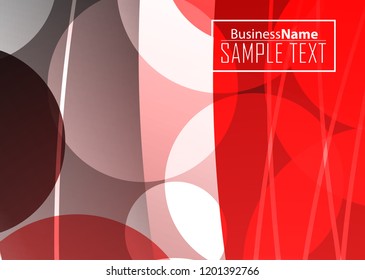 Red abstract template for card or banner. Metal Background with waves and reflections. Business background, silver, illustration. Illustration of abstract background with a metallic element