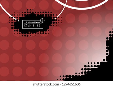 Red abstract template for card or banner. Metal Background with waves and reflections. Business background, silver, illustration. Illustration of abstract background with a metallic element