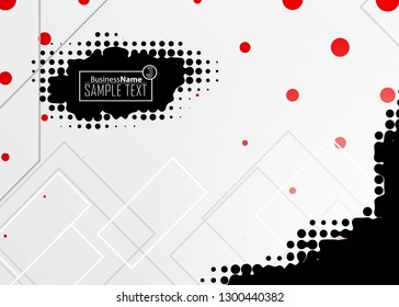 Red abstract template for card or banner. Metal Background with waves and reflections. Business background, silver, illustration. Illustration of abstract background with a metallic element
