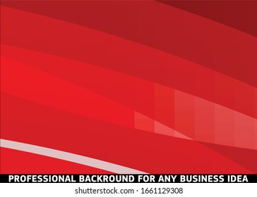 Red abstract template for card or banner. Metal Background with waves and reflections. Business background, silver, illustration. Illustration of abstract background with a metallic element