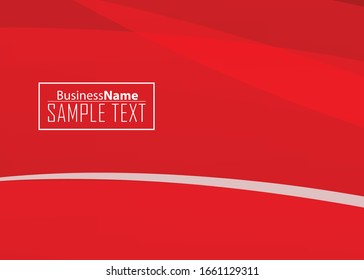 Red abstract template for card or banner. Metal Background with waves and reflections. Business background, silver, illustration. Illustration of abstract background with a metallic element