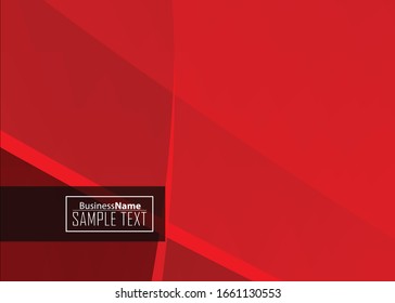 Red abstract template for card or banner. Metal Background with waves and reflections. Business background, silver, illustration. Illustration of abstract background with a metallic element
