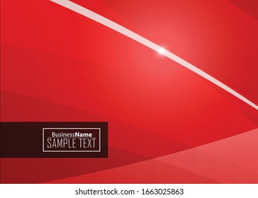 Plantilla abstracta roja para tarjeta o pancarta. Fondo metálico con ondas y reflejos. Antecedentes empresariales, plata, ilustración. Ilustración de fondo abstracto con un elemento metálico