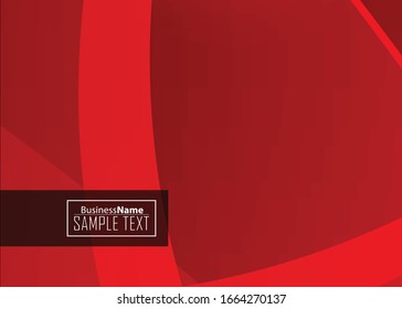 Red abstract template for card or banner. Metal Background with waves and reflections. Business background, silver, illustration. Illustration of abstract background with a metallic element