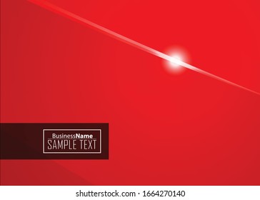 Red abstract template for card or banner. Metal Background with waves and reflections. Business background, silver, illustration. Illustration of abstract background with a metallic element