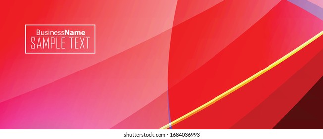 Red abstract template for card or banner. Metal Background with waves and reflections. Business background, silver, illustration. Illustration of abstract background with a metallic element
