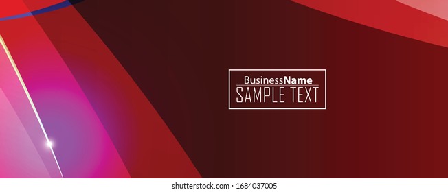 Red abstract template for card or banner. Metal Background with waves and reflections. Business background, silver, illustration. Illustration of abstract background with a metallic element