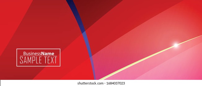 Red abstract template for card or banner. Metal Background with waves and reflections. Business background, silver, illustration. Illustration of abstract background with a metallic element