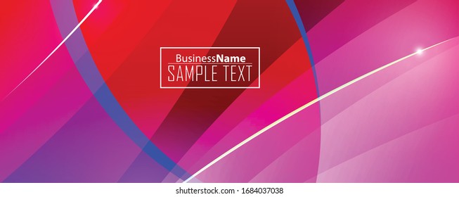 Red abstract template for card or banner. Metal Background with waves and reflections. Business background, silver, illustration. Illustration of abstract background with a metallic element