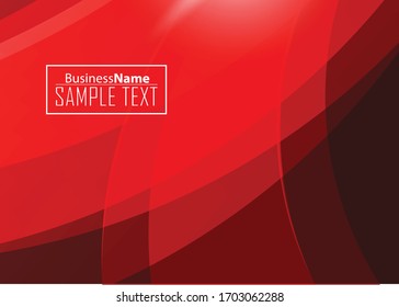 Red abstract template for card or banner. Metal Background with waves and reflections. Business background, silver, illustration. Illustration of abstract background with a metallic element