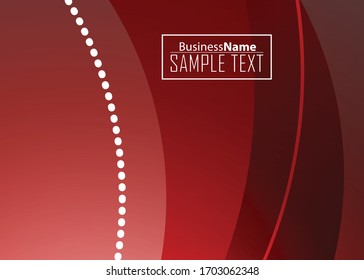 Plantilla abstracta roja para tarjeta o pancarta. Fondo metálico con ondas y reflejos. Antecedentes empresariales, plata, ilustración. Ilustración de fondo abstracto con un elemento metálico