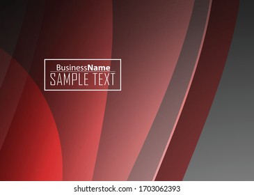 Plantilla abstracta roja para tarjeta o pancarta. Fondo metálico con ondas y reflejos. Antecedentes empresariales, plata, ilustración. Ilustración de fondo abstracto con un elemento metálico