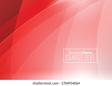 Red abstract template for card or banner. Metal Background with waves and reflections. Business background, silver, illustration. Illustration of abstract background with a metallic element