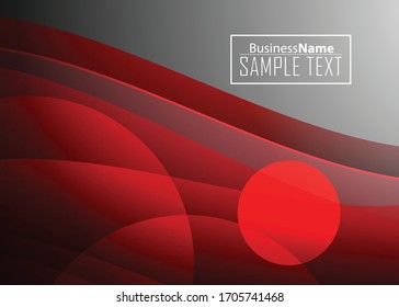 Plantilla abstracta roja para tarjeta o pancarta. Fondo metálico con ondas y reflejos. Antecedentes empresariales, plata, ilustración. Ilustración de fondo abstracto con un elemento metálico