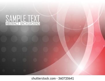 Red abstract template for card or banner. Metal Background with waves and reflections. Business background, silver, illustration. Illustration of abstract background with a metallic element. Vector