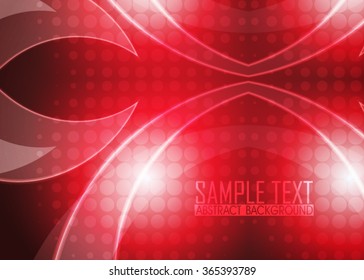 Red abstract template for card or banner. Metal Background with waves and reflections. Business background, silver, illustration. Illustration of abstract background with a metallic element