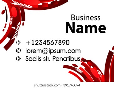 Red abstract template for card or banner. Metal Background with waves and reflections. Business background, silver, illustration. Illustration of abstract background with a metallic element