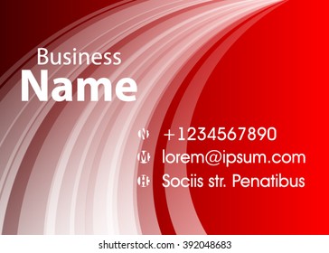 Red abstract template for card or banner. Metal Background with waves and reflections. Business background, silver, illustration. Illustration of abstract background with a metallic element