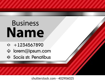Red abstract template for card or banner. Metal Background with waves and reflections. Business background, silver, illustration. Illustration of abstract background with a metallic element