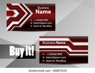 Red abstract template for card or banner. Metal Background with waves and reflections. Business background, silver, illustration. Illustration of abstract background with a metallic element