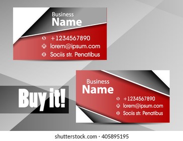 Red abstract template for card or banner. Metal Background with waves and reflections. Business background, silver, illustration. Illustration of abstract background with a metallic element