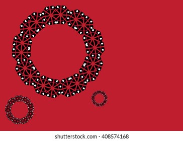 Red abstract template for card or banner. Metal Background with waves and reflections. Business background, silver, illustration. Illustration of abstract background with a metallic element