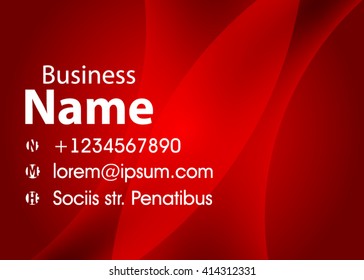 Red abstract template for card or banner. Metal Background with waves and reflections. Business background, silver, illustration. Illustration of abstract background with a metallic element