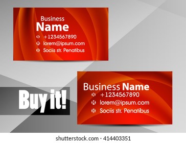 Red abstract template for card or banner. Metal Background with waves and reflections. Business background, silver, illustration. Illustration of abstract background with a metallic element