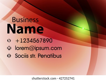 Red abstract template for card or banner. Metal Background with waves and reflections. Business background, silver, illustration. Illustration of abstract background with a metallic element