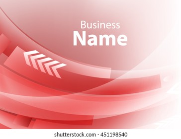 Red abstract template for card or banner. Metal Background with waves and reflections. Business background, silver, illustration. Illustration of abstract background with a metallic element