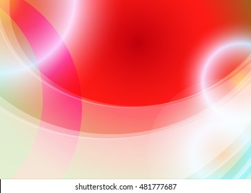 Red abstract template for card or banner. Metal Background with waves and reflections. Business background, silver, illustration. Illustration of abstract background with a metallic element