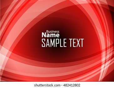Red abstract template for card or banner. Metal Background with waves and reflections. Business background, silver, illustration. Illustration of abstract background with a metallic element