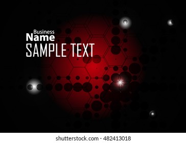 Red abstract template for card or banner. Metal Background with waves and reflections. Business background, silver, illustration. Illustration of abstract background with a metallic element