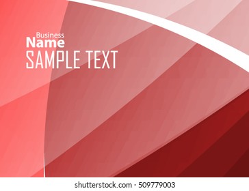 Red abstract template for card or banner. Metal Background with waves and reflections. Business background, silver, illustration. Illustration of abstract background with a metallic element