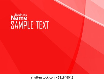 Red abstract template for card or banner. Metal Background with waves and reflections. Business background, silver, illustration. Illustration of abstract background with a metallic element