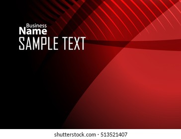 Red abstract template for card or banner. Metal Background with waves and reflections. Business background, silver, illustration. Illustration of abstract background with a metallic element