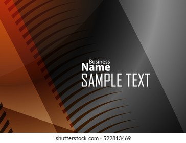 Red abstract template for card or banner. Metal Background with waves and reflections. Business background, silver, illustration. Illustration of abstract background with a metallic element