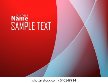 Red abstract template for card or banner. Metal Background with waves and reflections. Business background, silver, illustration. Illustration of abstract background with a metallic element