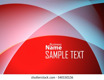 Red abstract template for card or banner. Metal Background with waves and reflections. Business background, silver, illustration. Illustration of abstract background with a metallic element