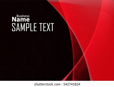 Red abstract template for card or banner. Metal Background with waves and reflections. Business background, silver, illustration. Illustration of abstract background with a metallic element