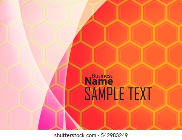 Red abstract template for card or banner. Metal Background with waves and reflections. Business background, Illustration of abstract background with a metallic element