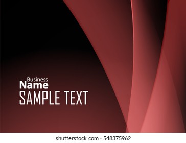 Red abstract template for card or banner. Metal Background with waves and reflections. Business background, Illustration of abstract background with a metallic element