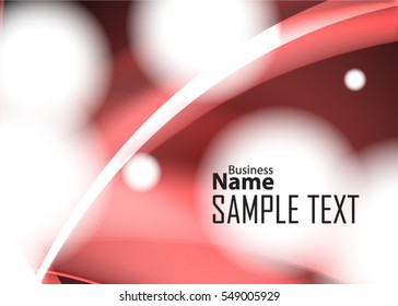 Red abstract template for card or banner. Metal Background with waves and reflections. Business background, Illustration of abstract background with a metallic element