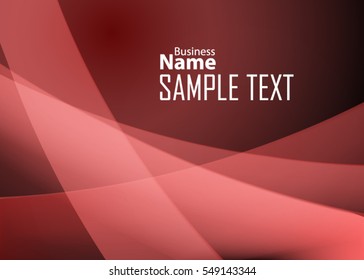 Red abstract template for card or banner. Metal Background with waves and reflections. Business background, Illustration of abstract background with a metallic element