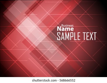 Red abstract template for card or banner. Metal Background with waves and reflections. Business background, silver, illustration. Illustration of abstract background with a metallic element