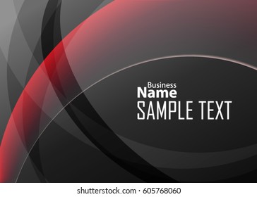 Red abstract template for card or banner. Metal Background with waves and reflections. Business background, silver, illustration. Illustration of abstract background with a metallic element