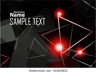 Red abstract template for card or banner. Metal Background with waves and reflections. Business background, silver, illustration. Illustration of abstract background with a metallic element